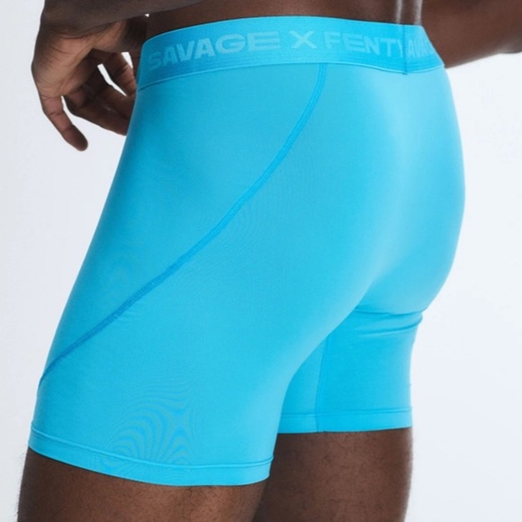 NWT Savage X Fenty SHADOW FIT BOXER BRIEFS Blue Tease XS - Picture 5 of 6